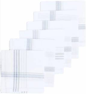 RaiseAbove STRIPED HANKIES AND HANDKERCHIE ["White"] Handkerchief