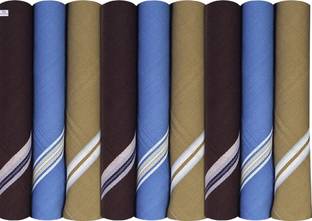Heart Home Men's HAndkerchiefs, 100% Pure Cotton, Pocket Square Hankies, Classic Plaid Pattern Perfect For Gift, Set of 9 (Dark color) ["Dark color"] Handkerchief