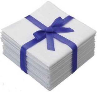 KUBER INDUSTRIES Plain ["White"] Handkerchief