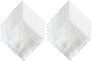 RaiseAbove WHITE HANDKERCHIEF FOR MEN PACK OF 12 ["PURE WHITE"] Handkerchief ["White"] Handkerchief
