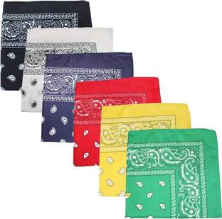 TKSA STYLE Handkerchief for Women Men Multi Pack of 6 ["Multicolor"] Handkerchief