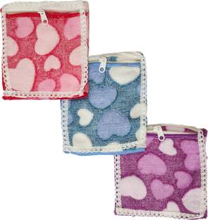 Taur Tappa Soft Cotton Towel Hanky For Women With Zipper Pocket Pouch handkerchief ["Multicolor"] Handkerchief