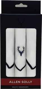 Allen Solly Mens Cotton Hanky ["White"] Handkerchief