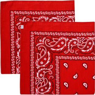 Heart Home Cotton Carry Women Handkerchief|Ladies Rumal|2 Piece Set|Extra Large|Red ["Red"] Handkerchief