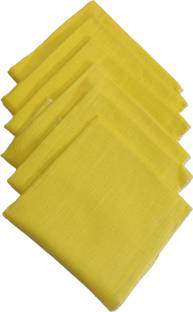 Ritya Creation Handkerchief PACK OF 6 ["Yellow"] Handkerchief