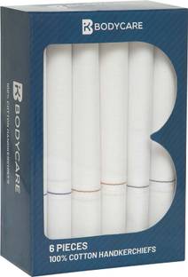 BodyCare Mens Handkerchief Pack Of 6-White ["White"] Handkerchief