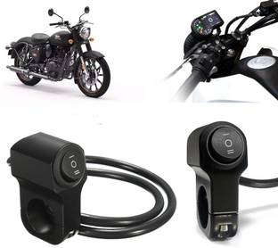 AUTO PEARL Indicator Blinker Flasher Relay with Switch for Classic Stealth Black BS6 Clip-on Handle Bar