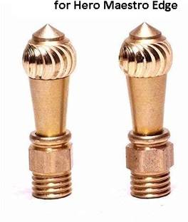 Golden Fox Brass Rear View Mirror Nut Cap (Set of 2) for Hero Maestro Edge Handle Bar