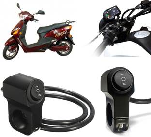 AUTO PEARL Aluminum Alloy Motorcycle Handlebar Headlight Switch 12V for Electric Cruz Clip-on Handle Bar