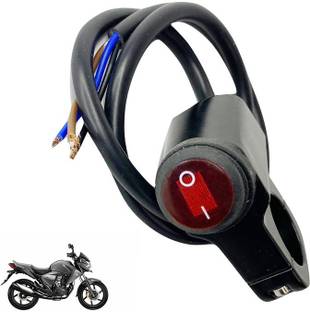 Dhe Best Bike One Way ON/Off Signal Indicator Switch Red For TVS Apache RTR 180 Handle Bar