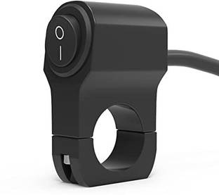 Hybrid Motors Universal 12V Handlebar CNC Metal Switch (1-Way) for All Bikes and Motorcycles Handle Bar