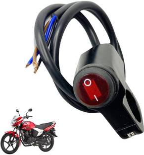 Dhe Best Bike One Way ON/Off Signal Indicator Switch Red For Yamaha Fazer Handle Bar