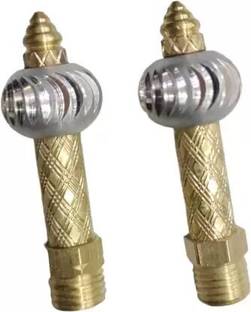 Bullkartzone Brass heavy Diamond Cut Bike Yolk Handle Bar Styling SILVER AND GOLDEN Handle Bar