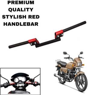 SHOWRIDE 3 Piece Universal Handle Bar for All Hero Splendor Bikes (Red,Black) Handle Bar