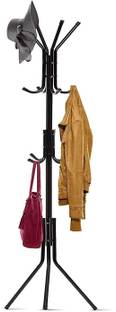 CSM CSM Rack with 12 Hooks, 5.6ft Free-Standing Coat Stand Steel Coat Hanger(Black) Steel Coat Hanger For  Coat