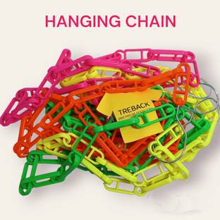 treback Plastic chain rope neon color multipurpose hangers for clothes rope chain 3 Plastic Dress Pack of 3 Hangers For  Dress