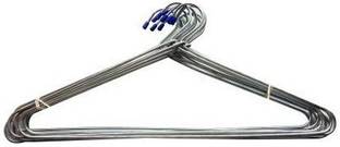 ROLLYWARE Pack of 12 Cloth Hanger which Fits 18 Inch Clothes for Cupboard and Drying(Multicolored) - Pack of 12 Steel Dress Pack of 12 Hangers For  Dress
