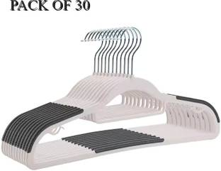 SEASONS Premium Durable Clothes Hangers with Non-Slip Pads for Dress Clothes, Jackets, Plastic Shirt Pack of 30 Hangers For  Shirt