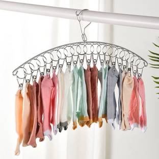 Urbanware 20 Clips Stainless Steel Cloth Dryer/Clothes Drying Stand/Socks Hanger/Lingeries Steel Dress Hanger For  Dress