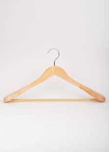 Ganpati Hangers Solid Wood Italian Design Coat Hanger Wooden Coat Pack of 2 Hangers For  Coat