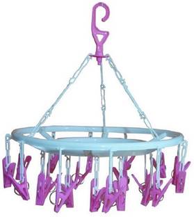 PRAPTI 24 NOS. CLOTH CLIPS / PEGS HANGING (MULTI-COLOR)DRYER STAND Plastic Tie Hanger For  Tie
