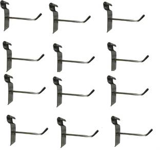 Q1 Beads 12 Pcs 4 inch Mesh Jaali Grid Panel Hooks for Retail Display Gridwall Panel Hook Steel Dress Pack of 12 Hangers For  Dress