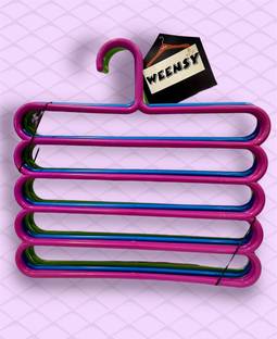 WEENSY 5 Layer Hangers for clothes Plastic Dress Pack of 5 Hangers For  Dress