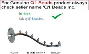 Q1 Beads 2 Pc 7 Ball Wall Drope Wall Hook Hanger for Clothes Dress,Shop Showroom Display Steel Trousers Pack of 2 Hangers For  Trousers