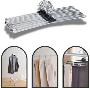 JAISH ADVERTISING Saree & Pant Hanger with Locking System Steel Saree Pack of 10 Hangers For  Saree