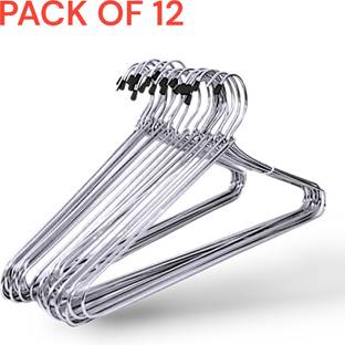 treback Hangers for clothes pack of 12 steel hanger Steel Shirt Pack of 12 Hangers For  Shirt