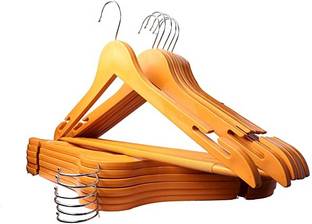 CROSSLINE PLAST CLASSIC HEAVY PLASTIC HANGER SET MULTI PURPOSE USES, Plastic Coat Pack of 12 Hangers For  Coat