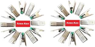 Anne-kee 24 PCs Cloth Clips Cloth Pegs Rubber Grip Stainless Steel Cloths Drying Clips Clothes Dryer Pegs Cloth Dryer Clips Cloth Clips Steel Scarf Pack of 24 Hangers For  Scarf