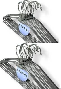 WEENSY Steel Grey Hangers for clothes 20 Steel Shirt Pack of 20 Hangers For  Shirt