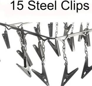 Anne-kee clothes drying hanger 16 CLIPS small size Steel Tie Hanger For  Tie