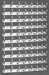 City King LUXURY LOOK HEAVY DUTY 8 Pin Hook All Type Cloths Hanger for Hanging Steel Dress Pack of 10 Hangers For  Dress