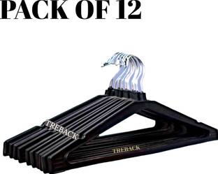 treback Best Hanger for clothes Plastic Shirt Pack of 12 Hangers For  Shirt