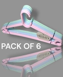 treback Hangers for clothes plastic hanger pack of 6 Plastic Shirt Pack of 6 Hangers For  Shirt