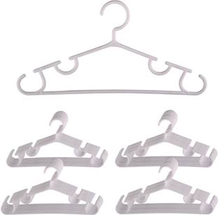 KUBER INDUSTRIES 103 Multi-Purpose Hangers for Wardrobe-Almirah-Cabinets-Closet|Pack of 40|White Plastic Dress Pack of 40 Hangers For  Dress