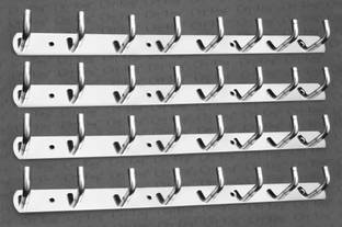 City King LUXURY LOOK HEAVY DUTY 8 Pin Hook Steel All Type Cloths Dress Hanger for Hanging Steel Dress Pack of 4 Hangers For  Dress