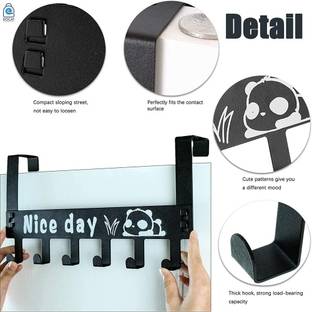 draval New Over Door Hook Hanger Cartoon Rack Heavy-Duty Hook Organizer with “Nice Day” Steel Shirt Hanger For  Shirt