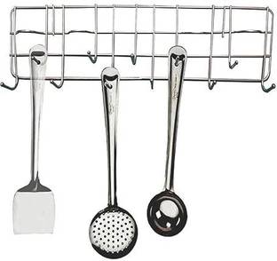 GRIDKITCHEN Stainless Steel Wall Mounted Multipurpose Hanger Accessories Organizer