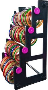 Sulashi 4 Step ( Black with Pink) bangles stand,bangle organizer Jewellery Organizer