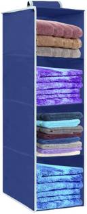 Ryboa Haima Non-Woven 4 Shelf Closet Hanging Organizer/Clothes Storage Wardrobe Almirah Closet Organizer