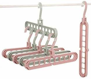 CoreValues Pack of 4 9-Holes Closet Organiser/Wardrobe Space Saver Smart Hanger56 Regular Organizer