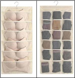 FAB ELLITE Pockets Wardrobe Hanging Organizer For Socks Bra Underwear Lingerie scarf Accessories Organizer, Closet Organizer, Scarf Organizer, Stationery Organizer