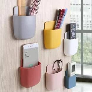 Eventa EVENTA 4 Pcs Multipurpose Wall Mount Mobile Holder, Charging Holder,(Multicolor) Stationery Organizer