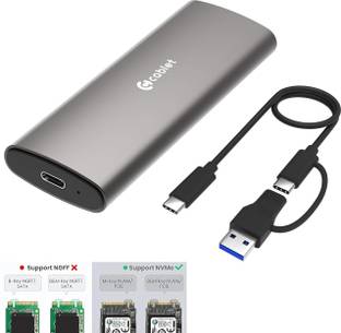 Cablet M.2 NVMe SSD Enclosure USB3.2 Gen2 10Gbps for 2230/2242/2260/2280 M-Key PCIe SSD 2.5 inch M.2 NVMe SSD Enclosure