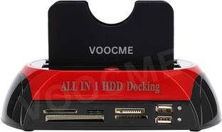 VOOCME Hard Drive Docking Station, All in 1 USB 2.0 to SATA IDE Dual Slots HDD Reader 2.5 inch Hard Drive Docking Station, All in 1 USB 2.0 to SATA IDE Dual Slots