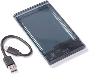 WiredCom 2.5'' Hard Drive Enclosure | 6Gbps USB 3.1 Type C to SATA 2.5 inch Water Proof External HDD Case for SATA III, SSD, HDD