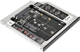 ULTRABYTES 9.5 Caddy SATA,MSATA NGFF B/M-Key SSD to Slimline SATA 13Pin Caddy Case 2.5 inch Shock Resistant Combo M.2 NGFF B-Key & mSATA SSD to SATA 3.0 CASE.